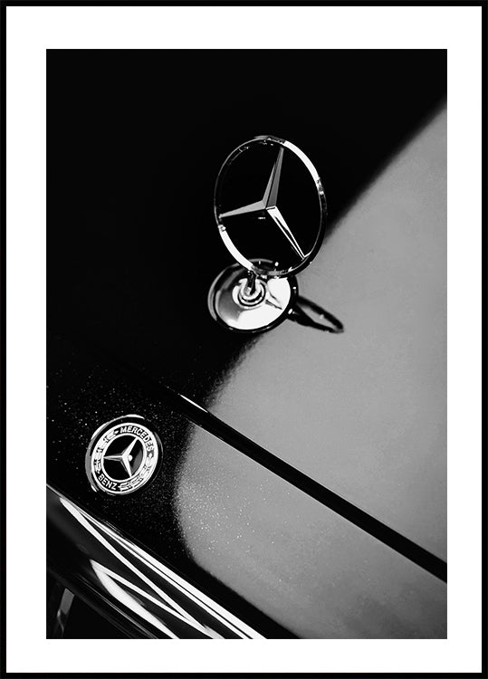 Mercedes Benz Schwarzweiß-Poster - Posterbox.dk
