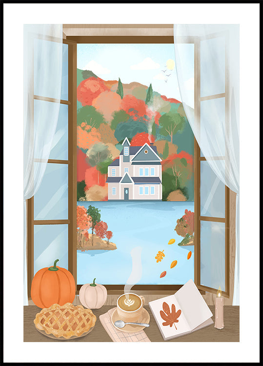 Autumn Cottage Plakat - Posterbox