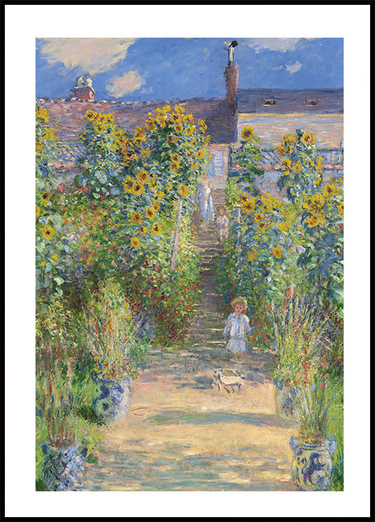 Der Künstlergarten in Vétheuil von Claude Poster - Posterbox.dk