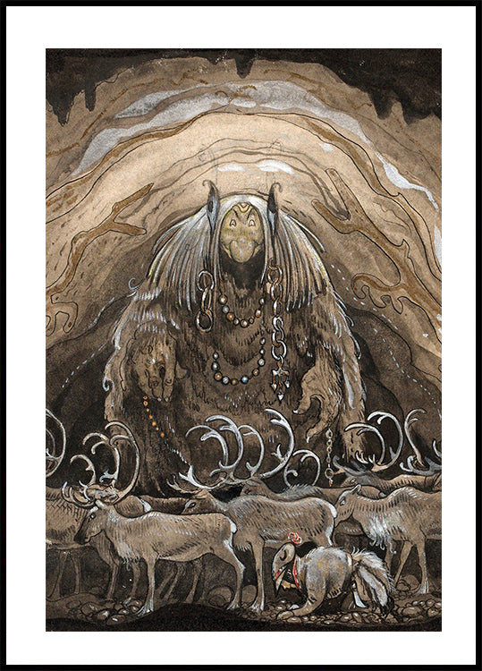John Bauer Nilas Opfer Julbocken II Poster - Posterbox.dk