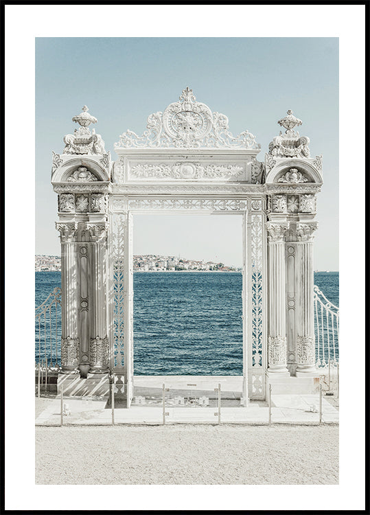 Weißes Tor des Dolmabahçe-Palastes, Türkei Poster - Posterbox.dk