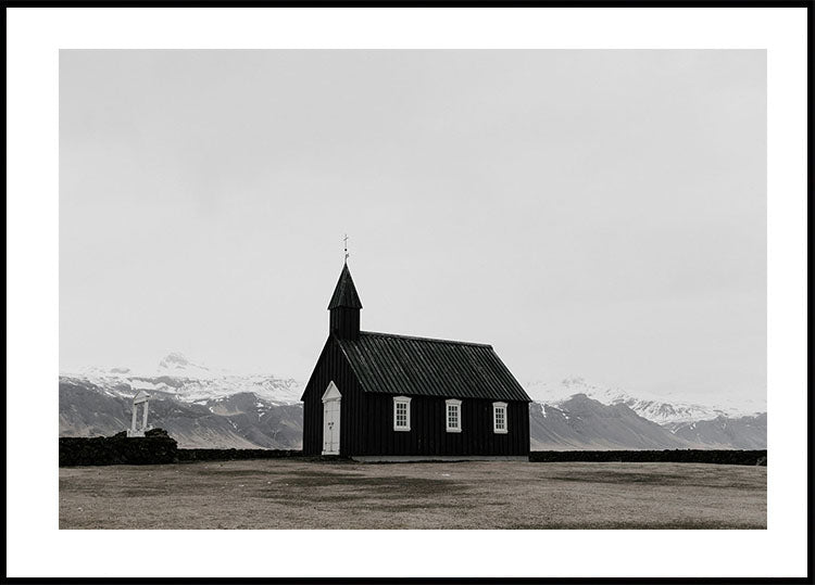 Schwarzes Kirchenplakat - Posterbox.dk