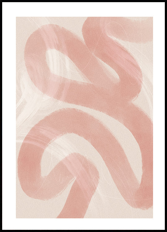 Rosa abstraktes Poster - Posterbox.dk