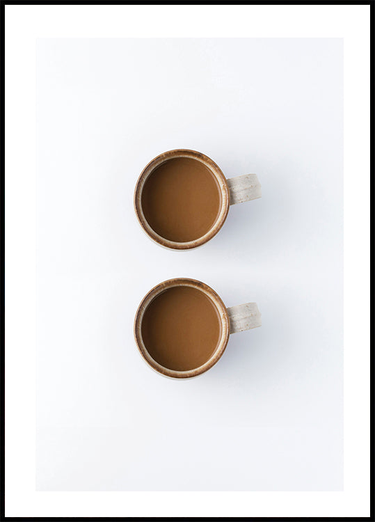 Zwei Tassen Kaffee Poster - Posterbox.dk