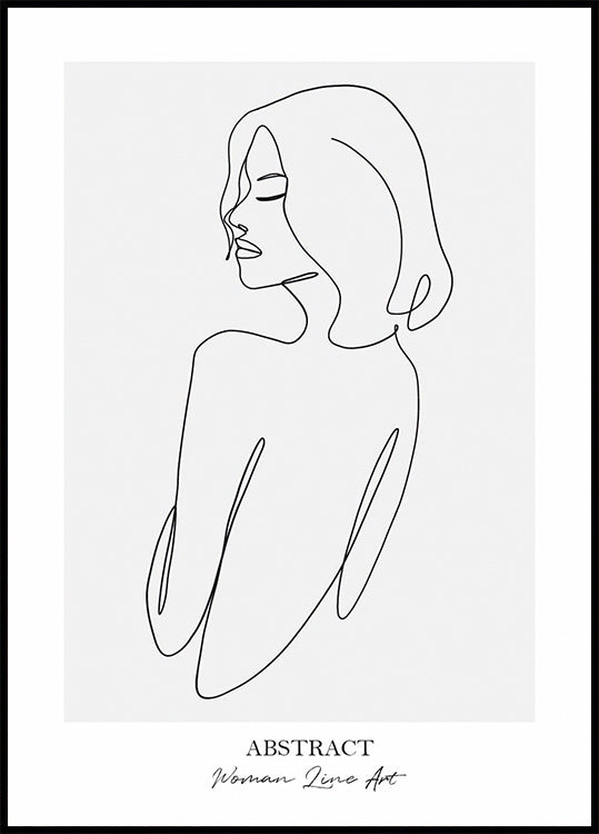 Frauen-Line-Art-Poster - Posterbox.dk