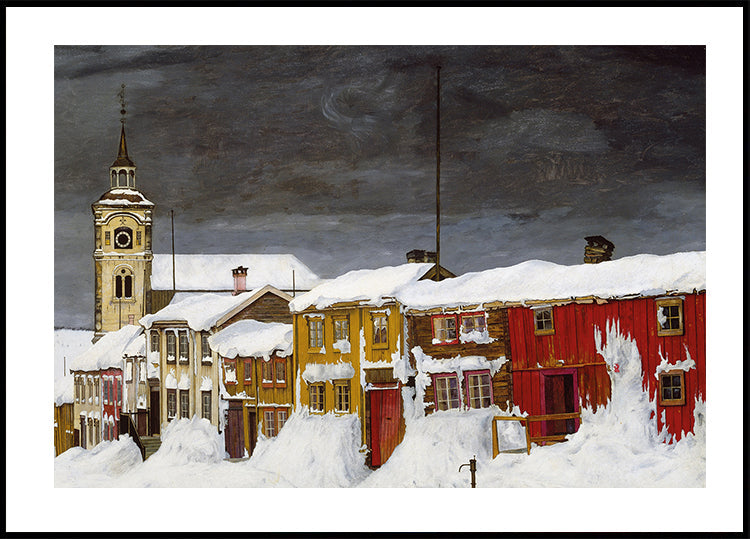 Tor in der Stadt Røros Harald Sohlberg Poster Poster - Posterbox.dk