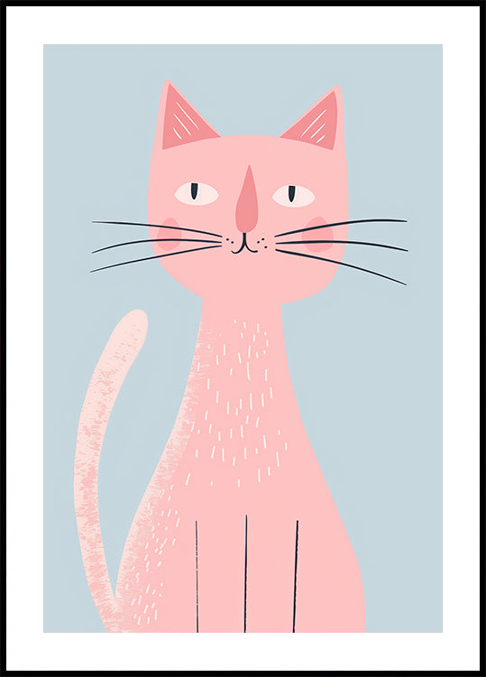 Rosa Katze Poster - Posterbox.dk
