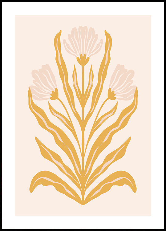 Symmetrical Pastel Flowers - Posterbox