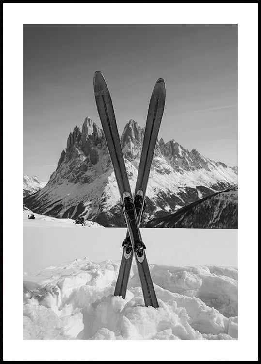 Crossed Skis Plakat - Posterbox