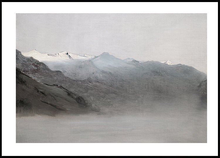 Das Gasteinertal Im Nebel von Anton Romako Poster - Posterbox.dk