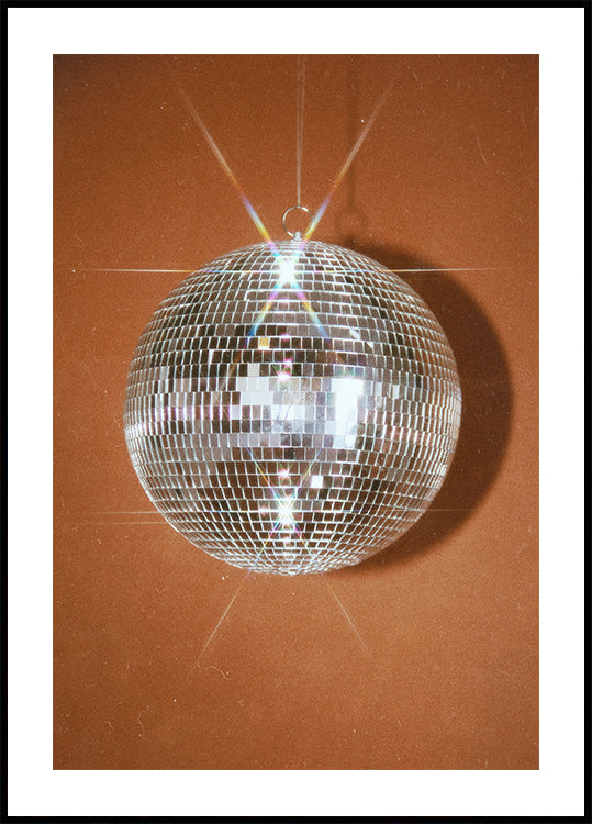 Orange Disco Ball Plakat - Posterbox