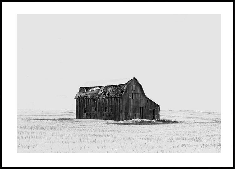 Poster „Bauernhof im Winter“ - Posterbox.dk