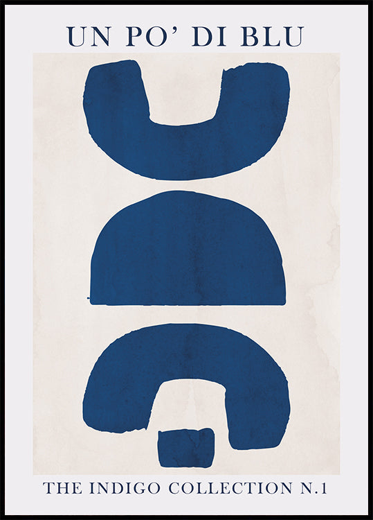 Blaue Formen Kunstposter - Posterbox.dk