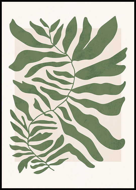 Grünes botanisches Design-Poster - Posterbox.dk