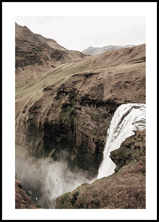 Skógafoss-Wasserfall-Poster - Posterbox.dk
