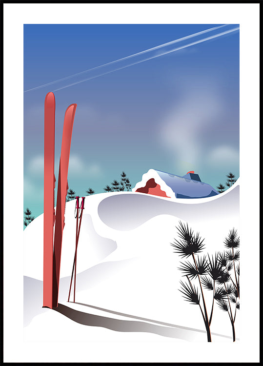 Ski landscape Plakat - Posterbox