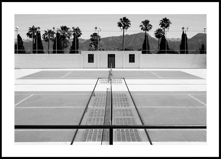Tennisplatz und Palmen Poster - Posterbox.dk