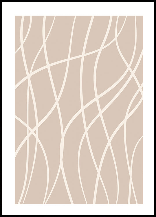 Weißes Line-Art-Poster - Posterbox.dk