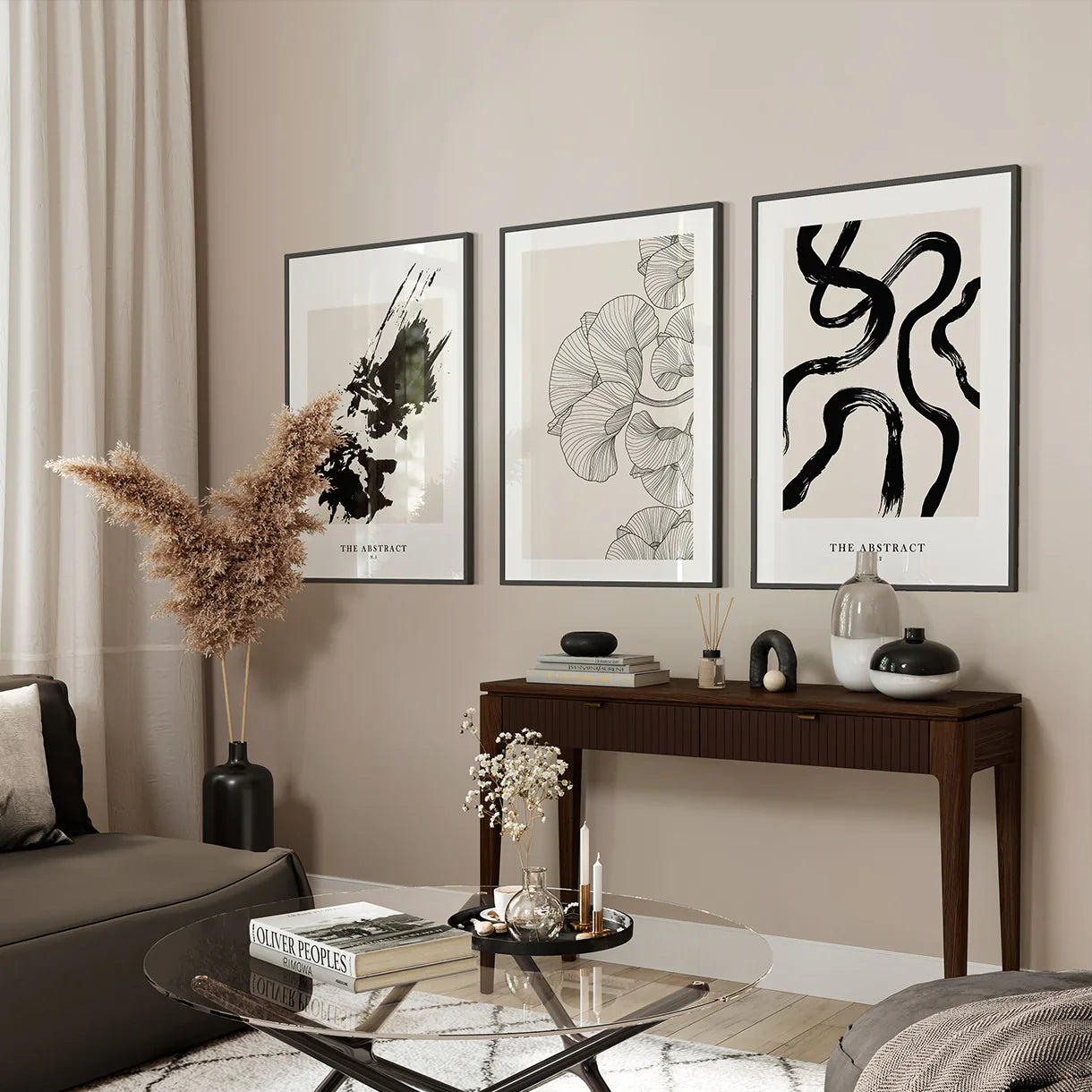 Elegantes abstraktes Kunst-Display-Poster – Posterbox.dk