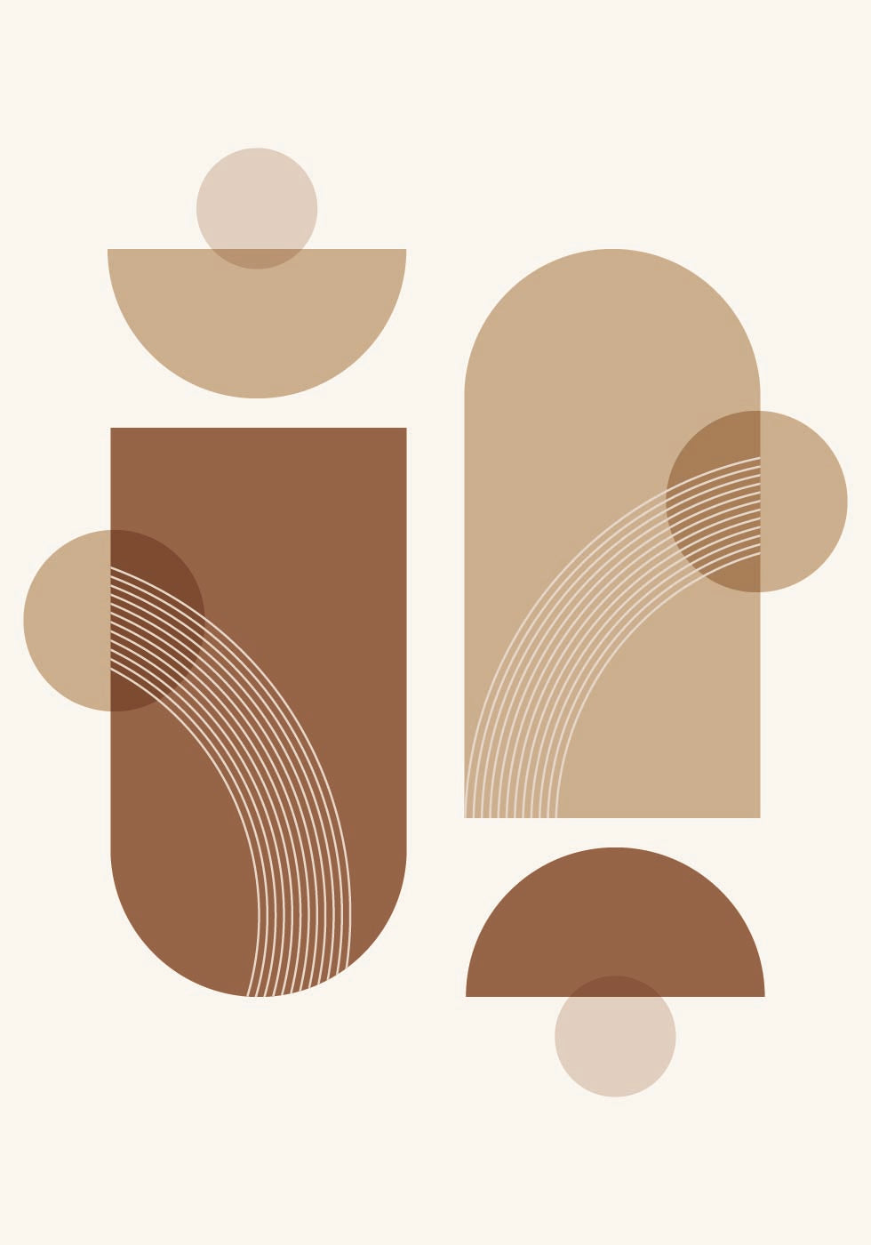 Geometrische Formen Nr. 2 Poster - Posterbox.dk