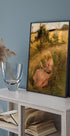 Mädchen pflückt Blumen von Richard Bergh Poster - Posterbox.dk