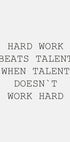 Poster „Harte Arbeit schlägt Talent“ – Posterbox.dk