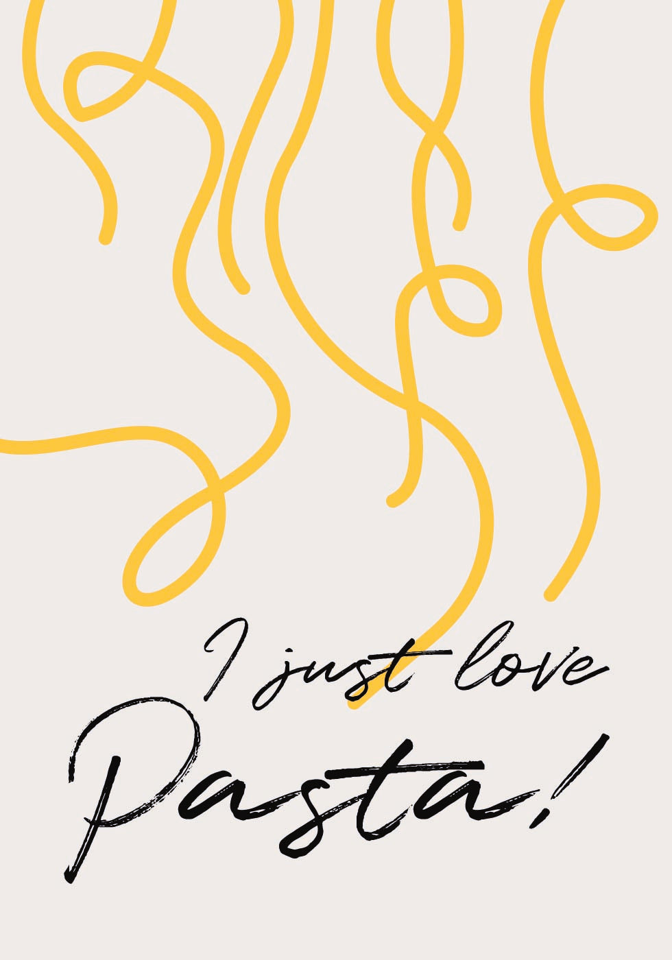 Ich liebe Pasta-Poster - Posterbox.dk