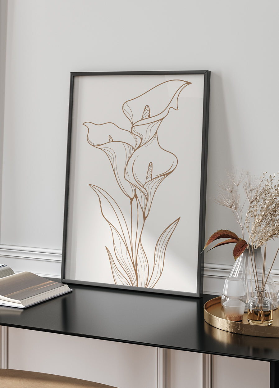 Line Art Flower No. 2 Poster - Posterbox.dk