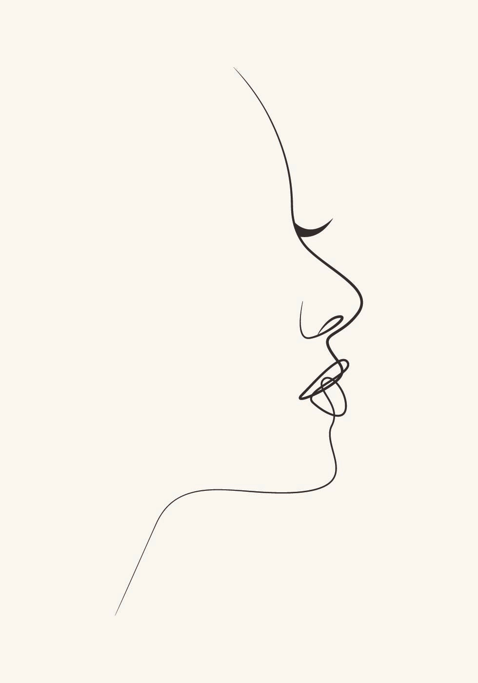 Line-Art-Silhouette-Poster - Posterbox.dk