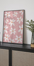 Poster mit kleinen weißen Blumen - Posterbox.dk