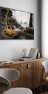 Kleines orangefarbenes Auto in Capri Poster - Posterbox.dk