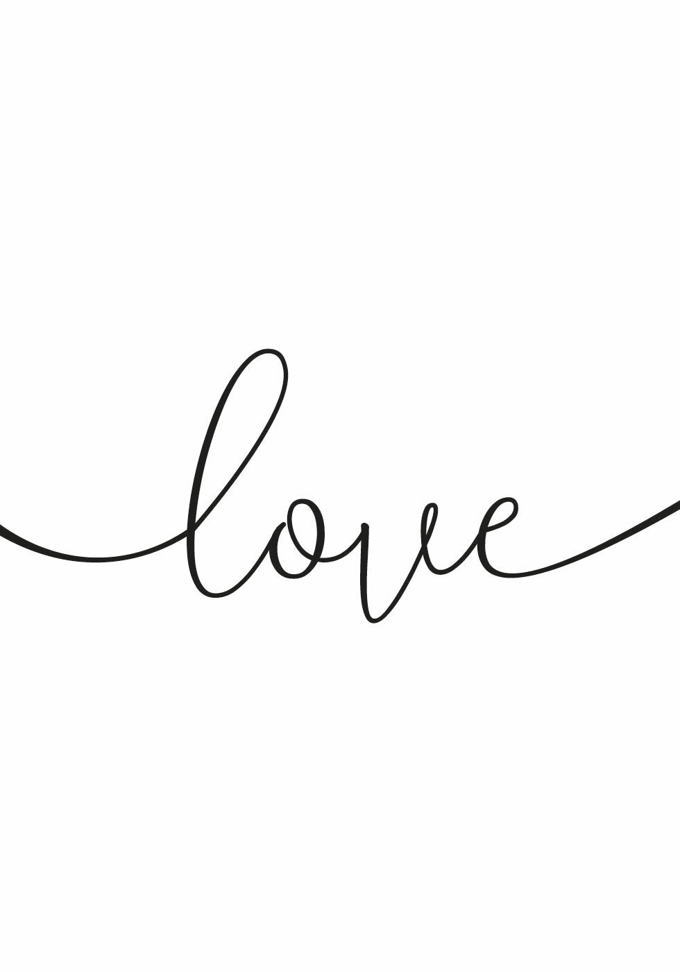 Love Line Art Poster - Posterbox.no
