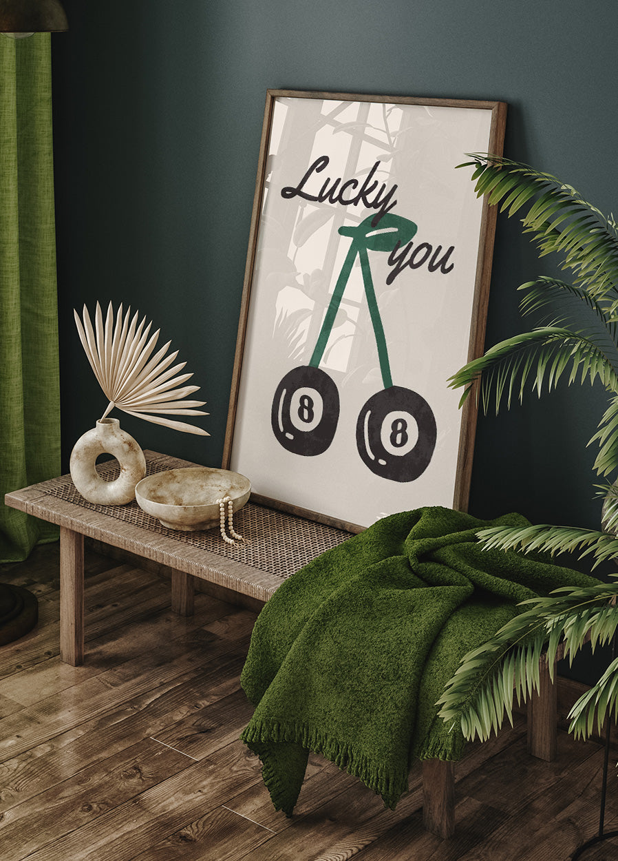Lucky You Cherry Poster - Posterbox.dk