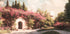 Altes Haus mit Blumen Vintage Gemälde Poster - Posterbox.no