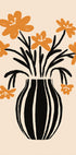 Orange Vase Flowers Plakat - Posterbox
