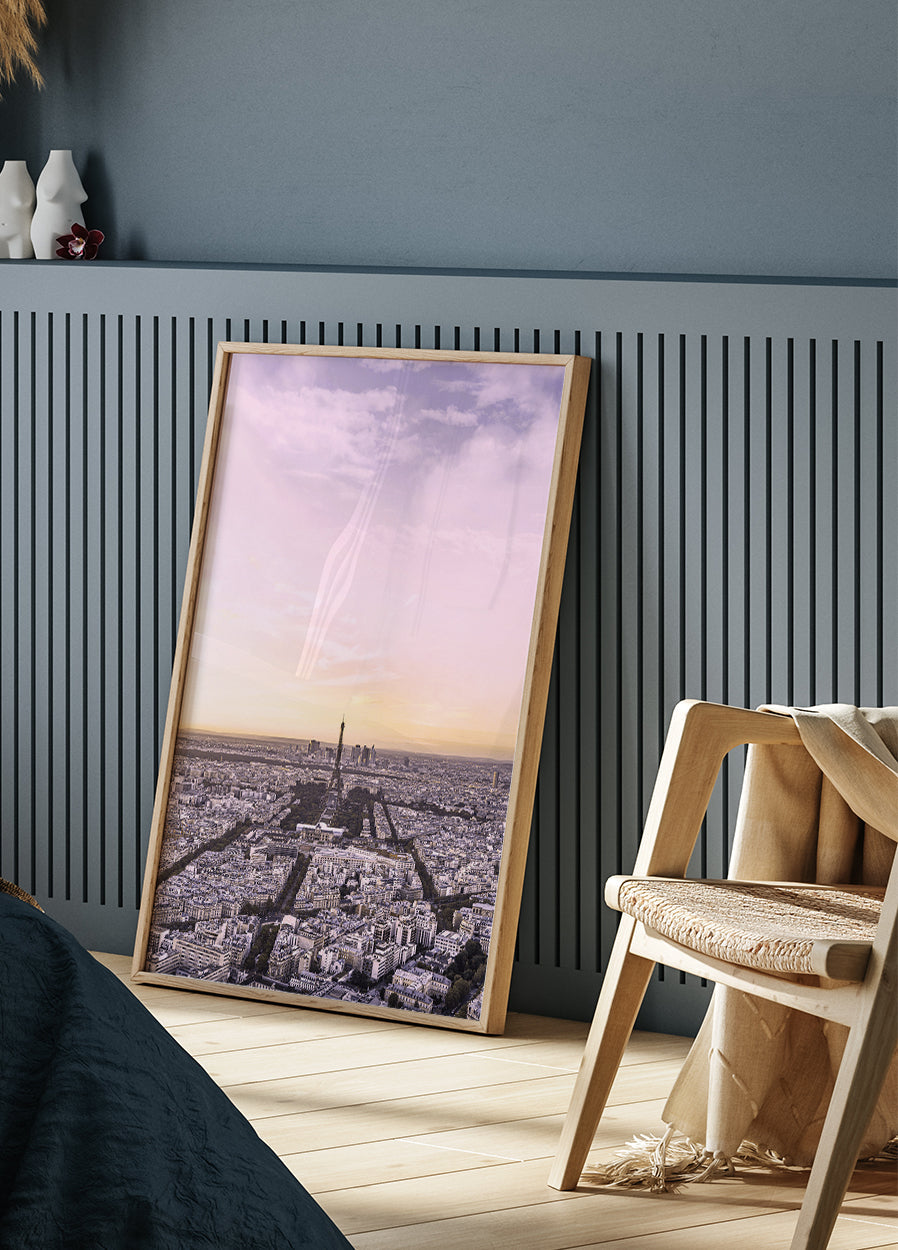 Paris während des Sonnenuntergangs Poster - Posterbox.dk
