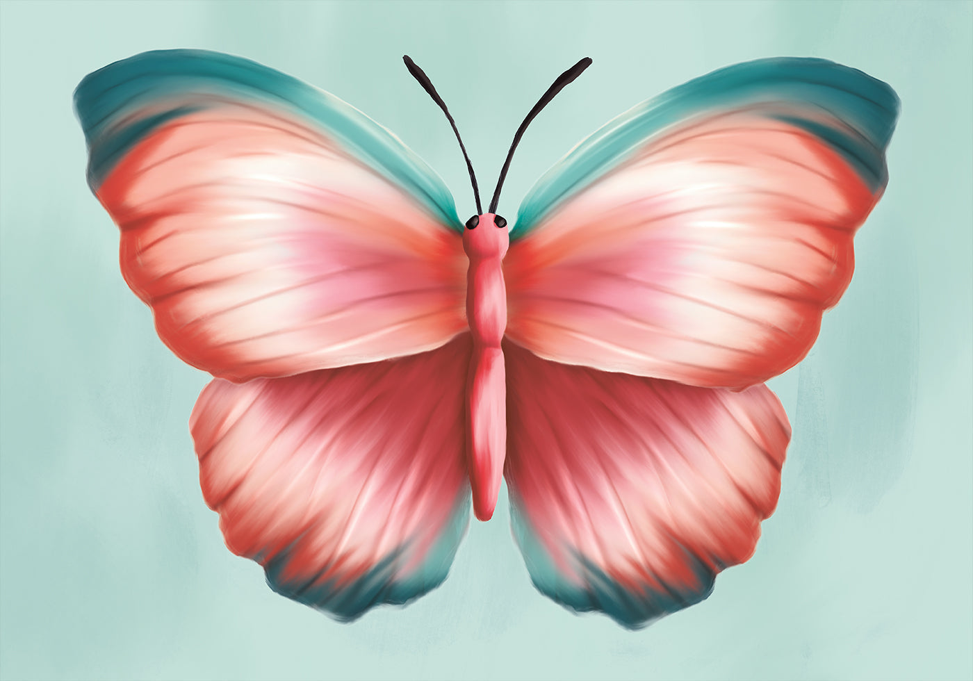 Pastel Butterfly Plakat - Posterbox