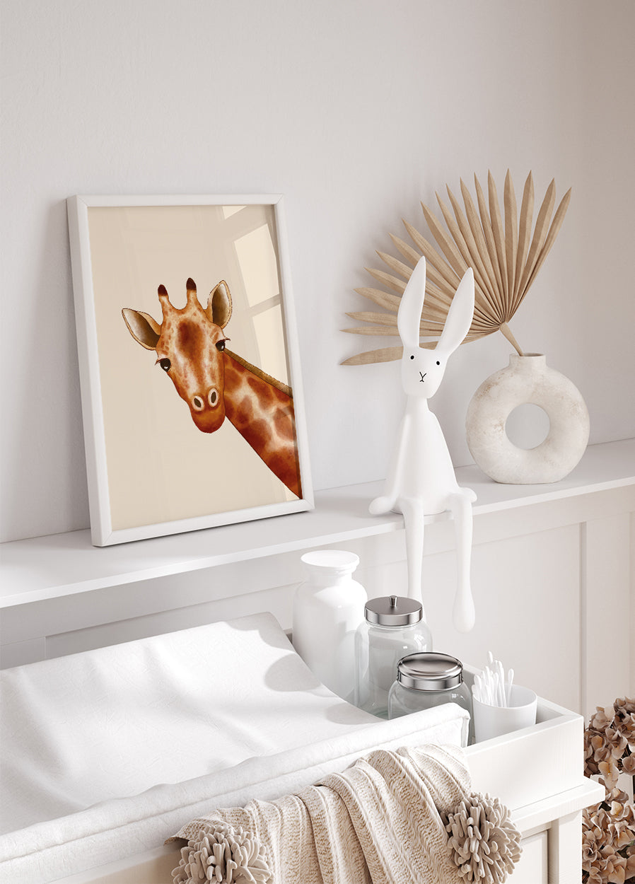 Peekaboo Giraffe Poster - Posterbox.dk