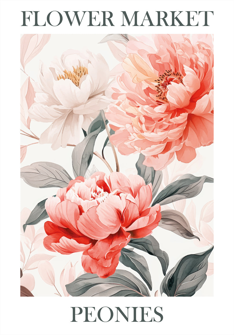 Pfingstrosen-Rosa-Poster - Posterbox.dk