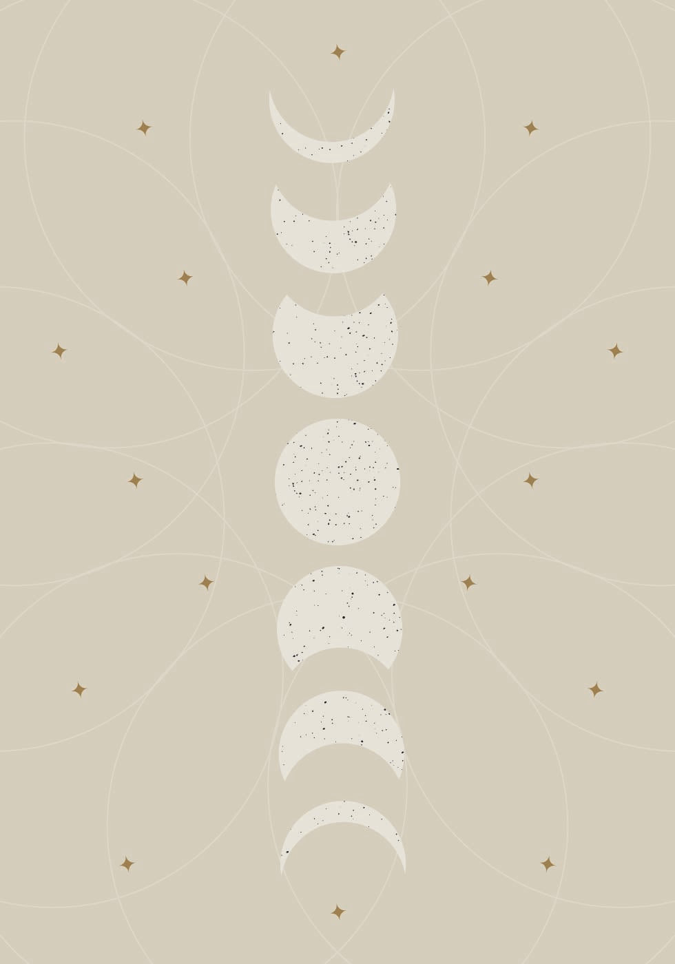 Phases of the Moon, Celestial Lunar Cycle Plakat - Posterbox