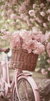 Rosa Fahrrad und Blüten Poster - Posterbox.dk