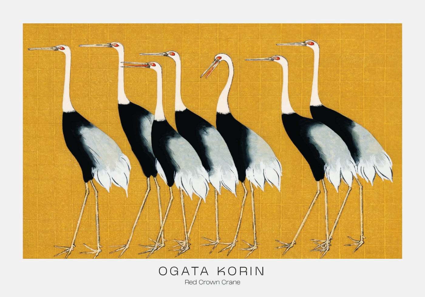 Roter Kronenkranich von Ogata Korin Poster - Posterbox.dk