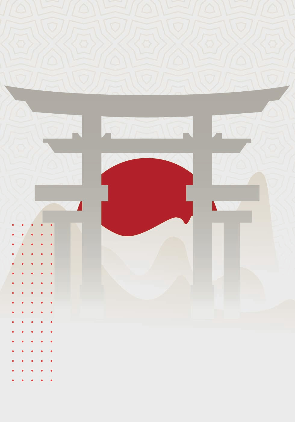 Torii Gate Red Sun Plakat - Posterbox