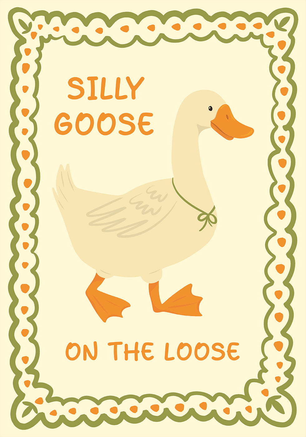Silly Goose on the Loose illustration Plakat - Posterbox
