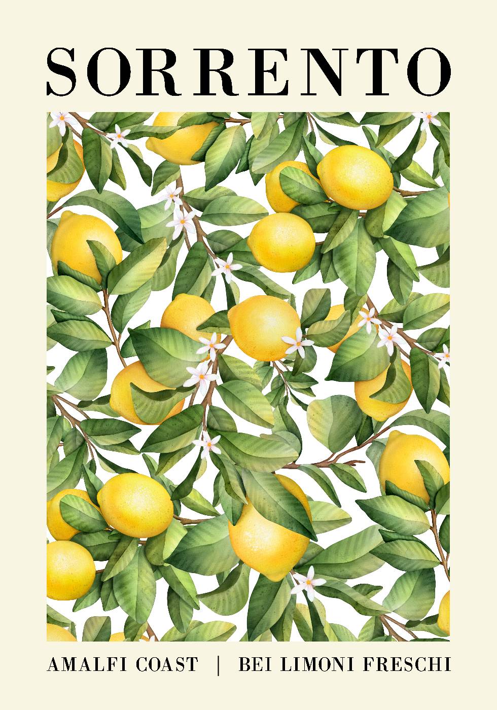 Sorrento Lemon Poster - Posterbox.no