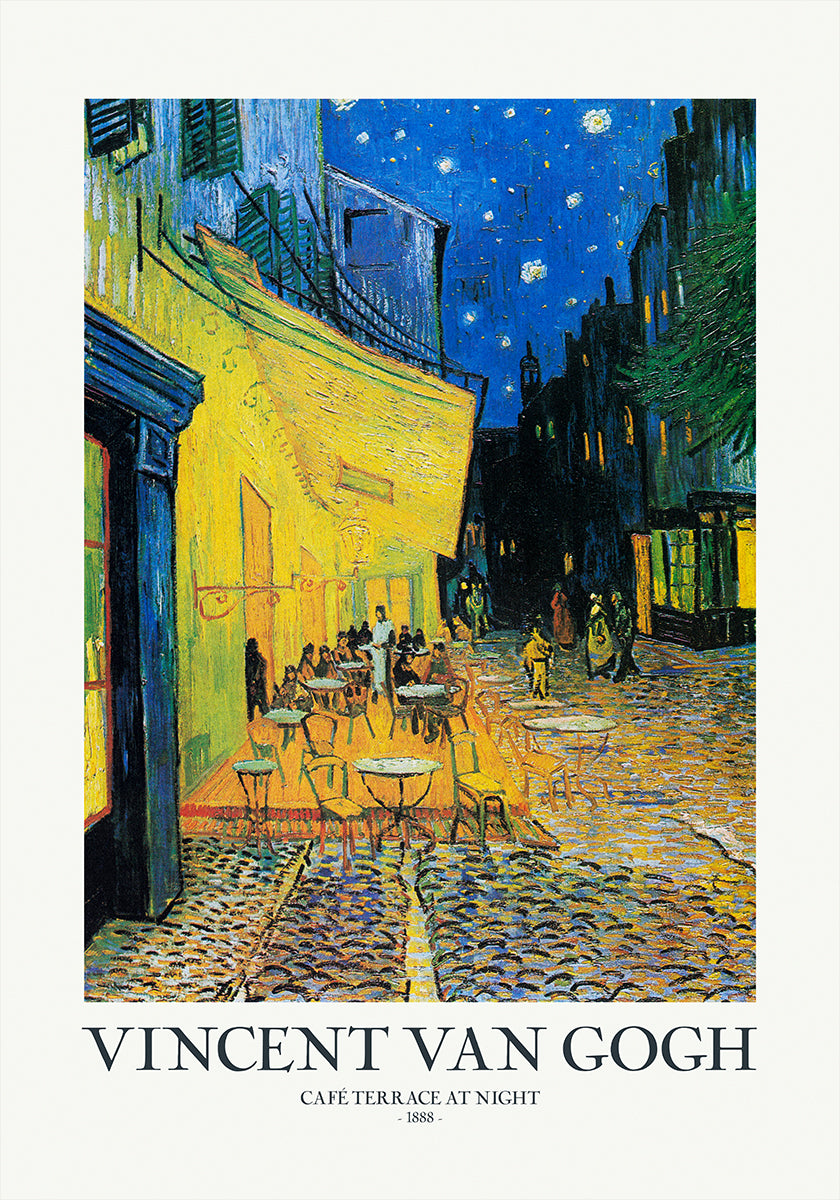 Café Terrace At Night Plakat - Posterbox