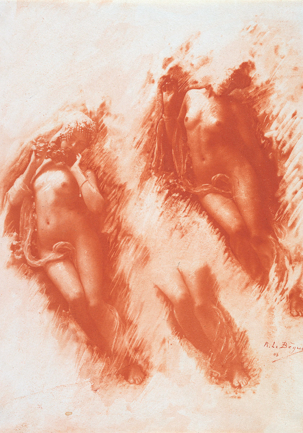 Studie in Orange von René Le Bègue Poster - Posterbox.dk