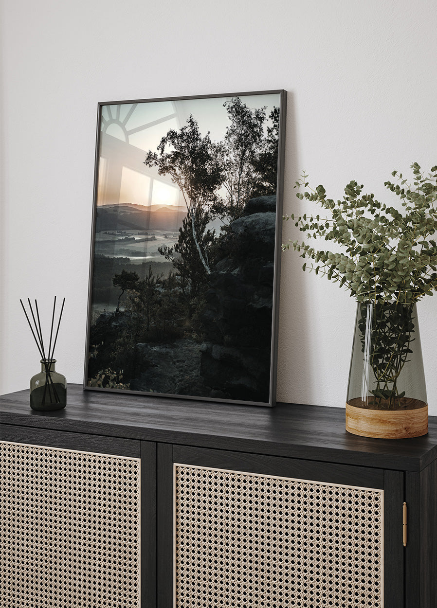 Sonnenaufgang im Nationalpark, Schweiz Poster - Posterbox.dk