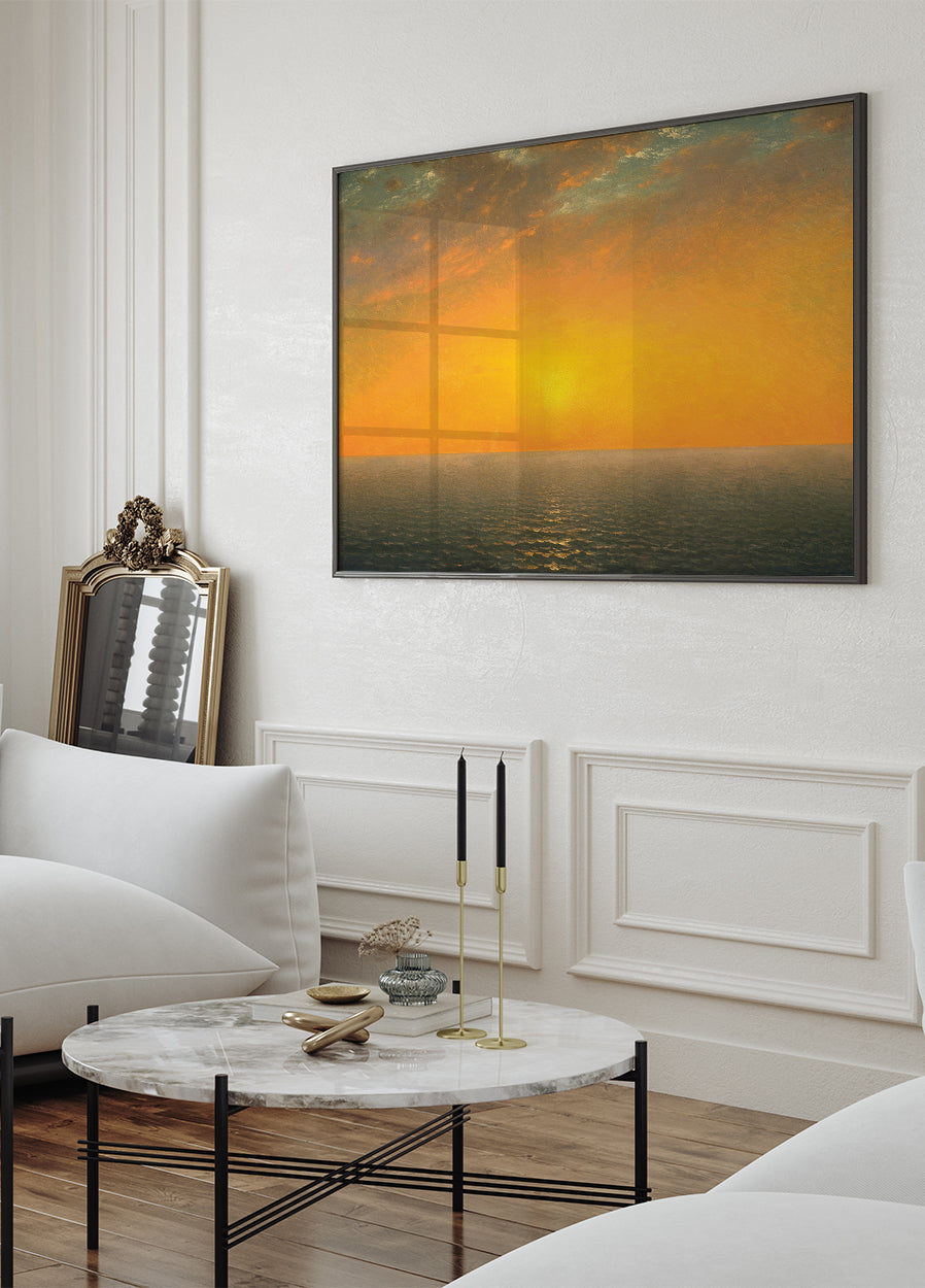 Sonnenuntergang am Meer von John Frederick Kensett Poster - Posterbox.dk