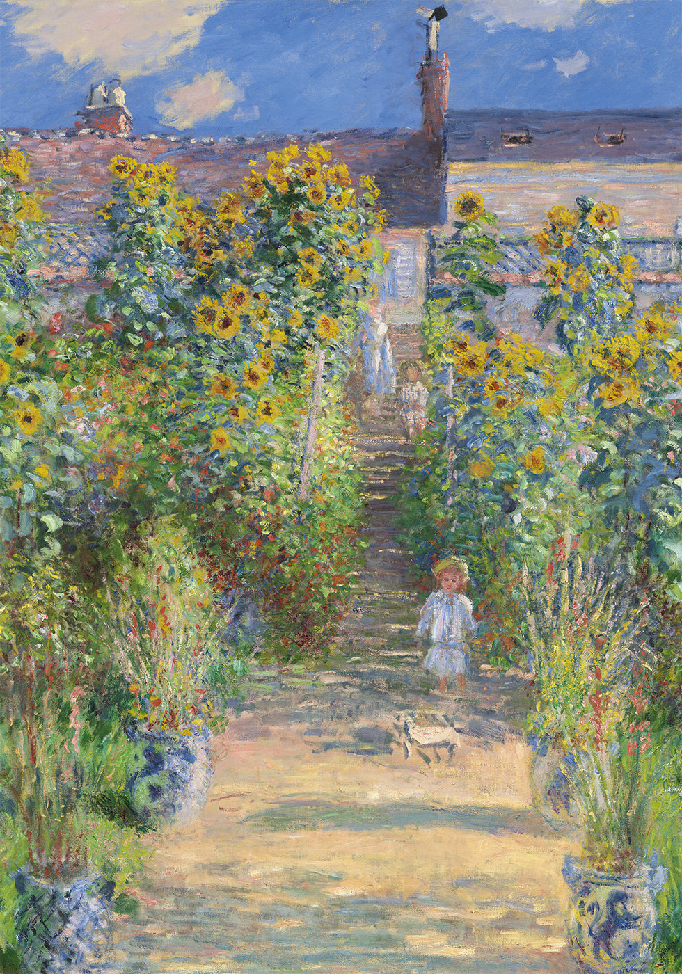 Der Künstlergarten in Vétheuil von Claude Poster - Posterbox.dk